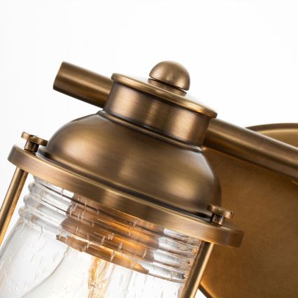 Quintiesse - Kúpeľňové nástenné svietidlo ASHLAND BAY 2xE27/60W/230V IP44 bronzové