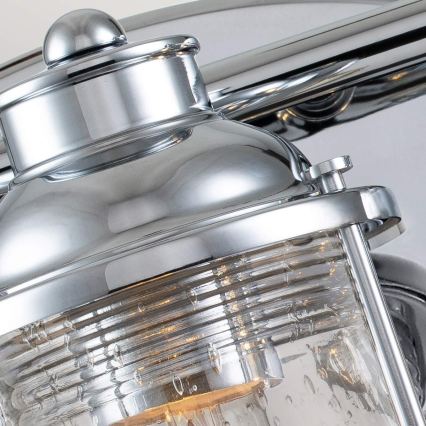 Quintiesse - Vonkajšie nástenné svietidlo ASHLAND BAY 3xE27/60W/230V IP44 lesklý chróm