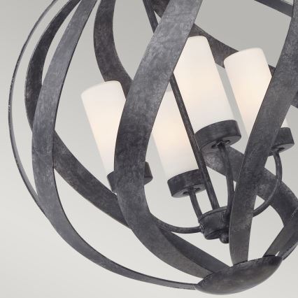 Quintiesse - Exteriérový luster na reťazi BLACKSMITH 4xE14/40W/230V pr. 50,1 cm IP44 čierna