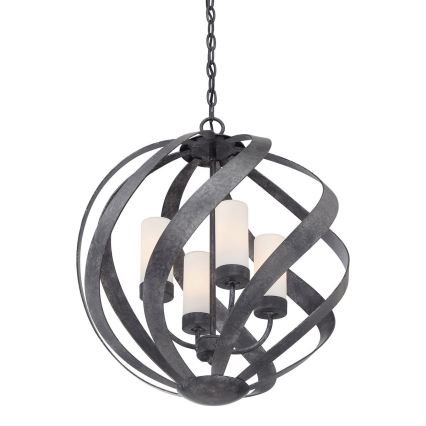 Quintiesse - Exteriérový luster na reťazi BLACKSMITH 4xE14/40W/230V pr. 50,1 cm IP44 čierna