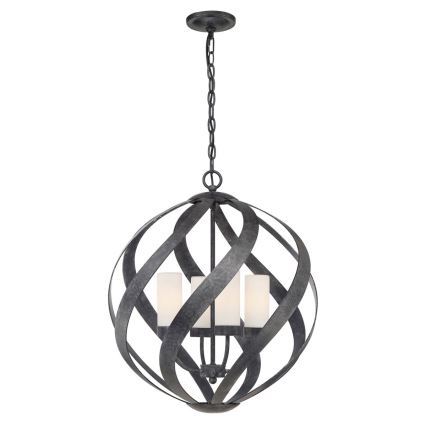 Quintiesse - Exteriérový luster na reťazi BLACKSMITH 4xE14/40W/230V pr. 50,1 cm IP44 čierna