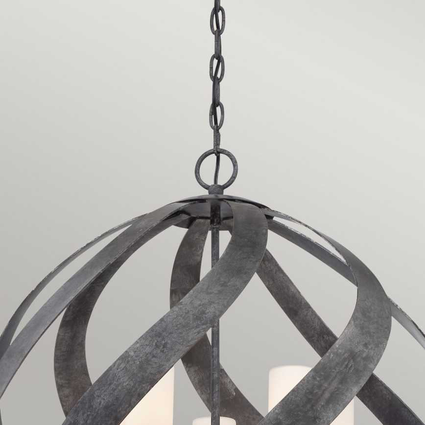 Quintiesse - Vonkajší luster na reťazi BLACKSMITH 5xE14/40W/230V pr. 66,4 cm IP44 čierny
