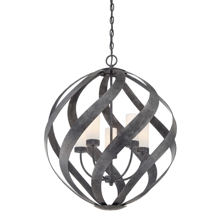 Quintiesse - Vonkajší luster na reťazi BLACKSMITH 5xE14/40W/230V pr. 66,4 cm IP44 čierny