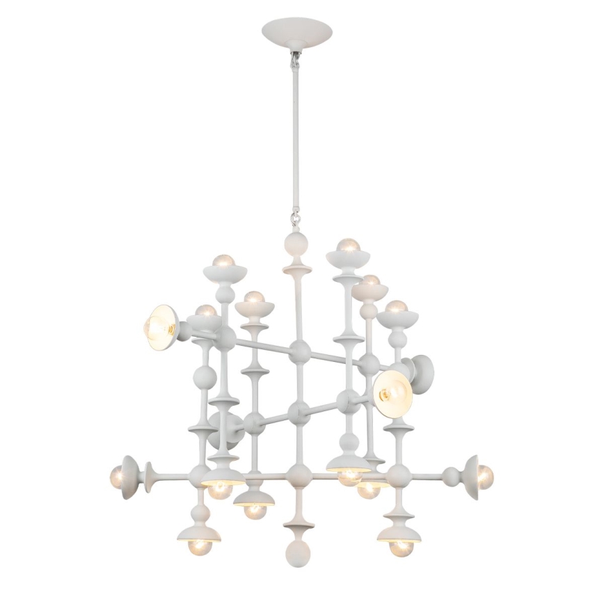 Quintiesse - Luster na tyči CADENCE 18xE14/40W/230V biela