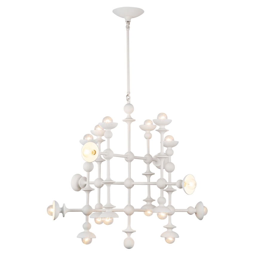 Quintiesse - Luster na tyči CADENCE 18xE14/40W/230V biela