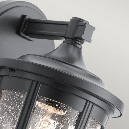 Quintiesse - Vonkajšie nástenné svietidlo FAIRFIELD M 1xE27/60W/230V IP44 čierna