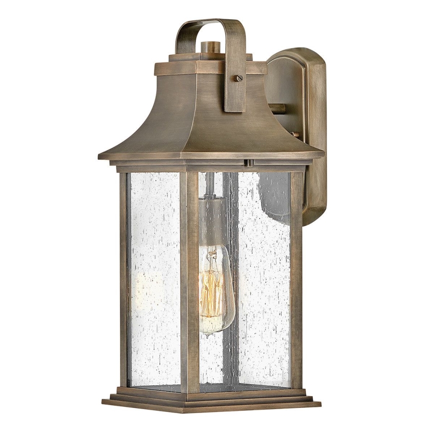Quintiesse - Vonkajšia nástenná lampa GRANT M 1xE27/60W/230V IP44 bronzová