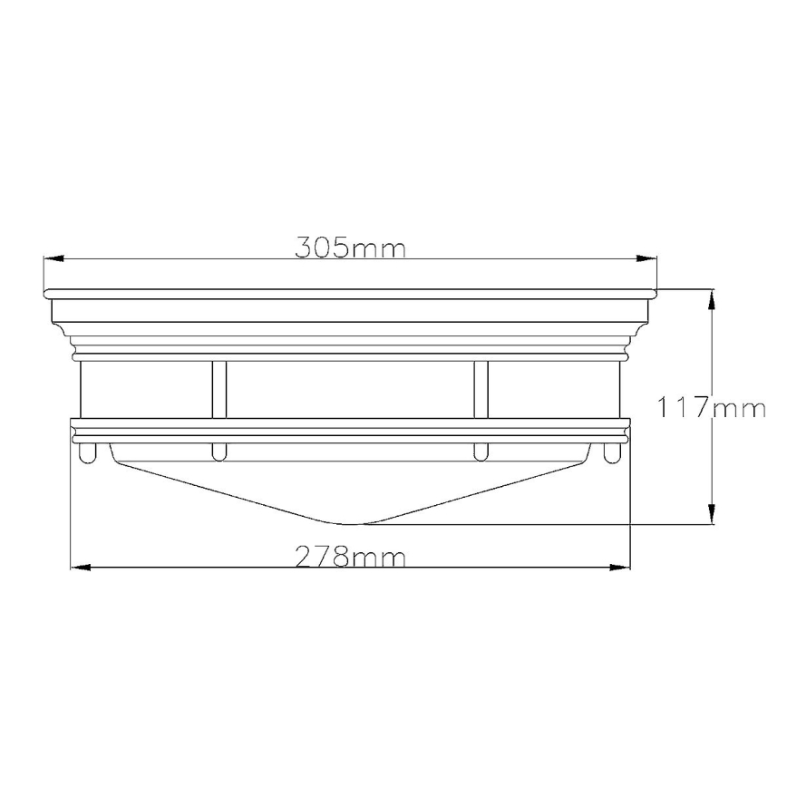 Quintiesse - Vonkajšie stropné svietidlo HADRIAN 2xE27/40W/230V pr. 27,8 cm IP44 lesklý chróm