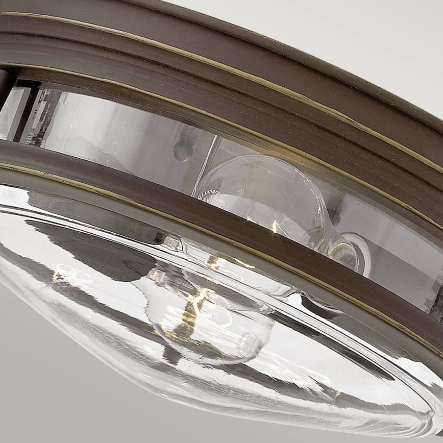 Quintiesse - Vonkajšie stropné svietidlo HADRIAN 2xE27/40W/230V pr. 27,8 cm IP44 bronzové