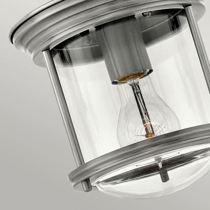 Quintiesse - Vonkajšie stropné svietidlo HADRIAN 1xE27/60W/230V priemer 19,6 cm IP44 matný chróm