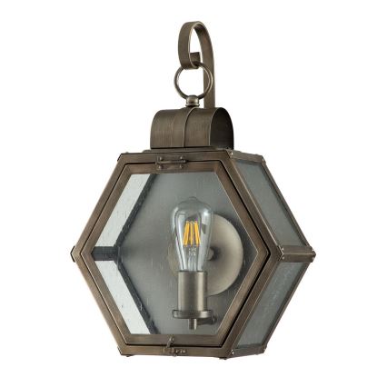Quintiesse - Vonkajšie nástenné svietidlo HEATH M 1xE27/60W/230V IP44 bronzové