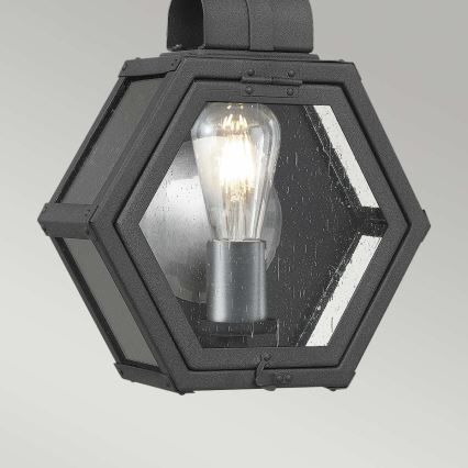 Quintiesse - Vonkajšie nástenné svietidlo HEATH S 1xE27/60W/230V IP44 čierna