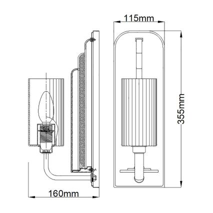 Quintiesse - Nástenné svietidlo KIMROSE 1xE14/40W/230V lesklý chróm