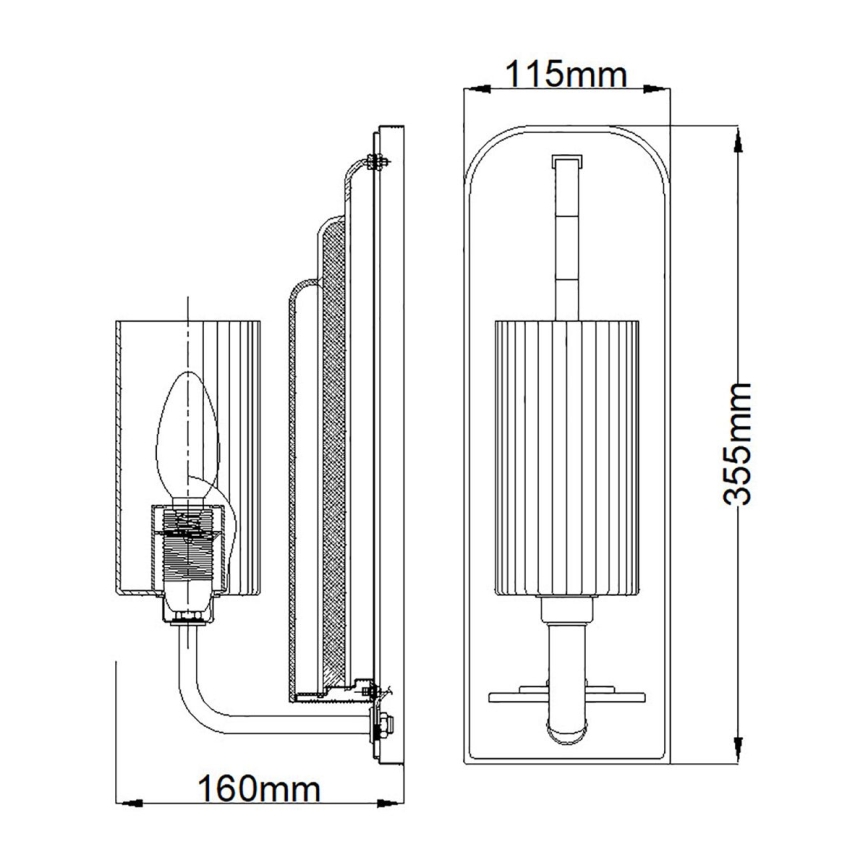 Quintiesse - Nástenné svietidlo KIMROSE 1xE14/40W/230V lesklý chróm