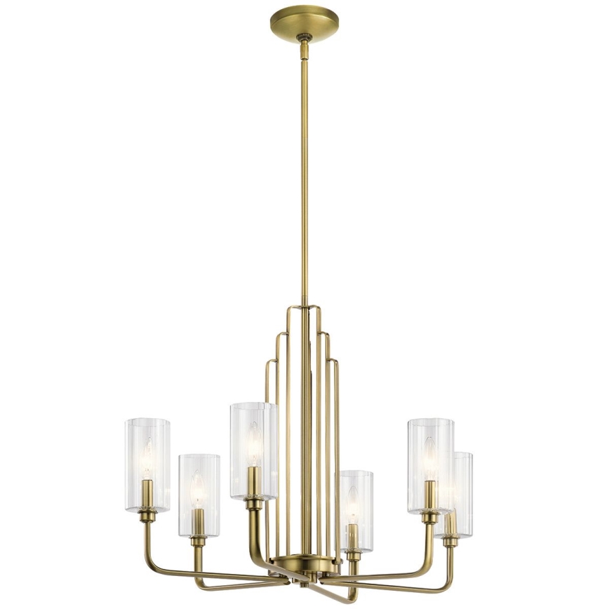 Quintiesse - Stropný luster na tyči KIMROSE 6xE14/40W/230V priemer 68,6 cm zlatý