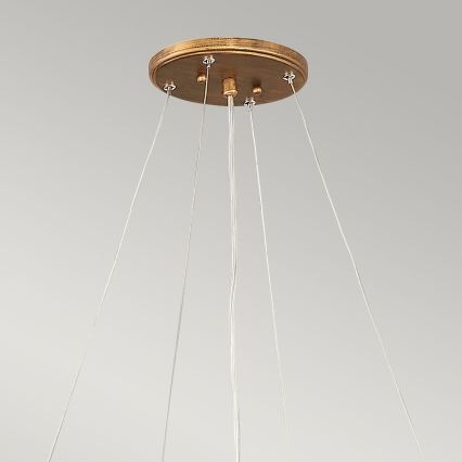 Quintiesse - Závesný luster LAGUNA 8xE14/40W/230V, priemer 106,7 cm, zlatý
