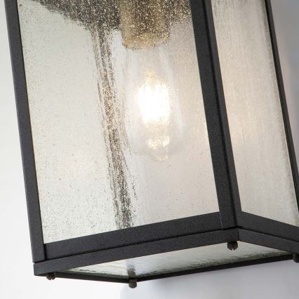 Quintiesse - Vonkajšie nástenné svietidlo LAHDEN M 1xE27/60W/230V IP44 čierna/zlatá