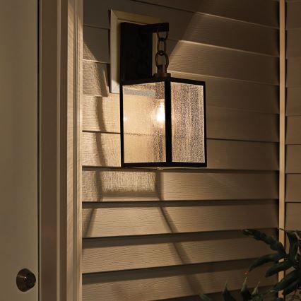 Quintiesse - Vonkajšie nástenné svietidlo LAHDEN M 1xE27/60W/230V IP44 čierna/zlatá