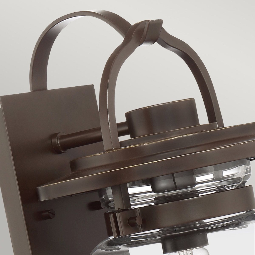 Quintiesse - Vonkajšie nástenné svietidlo LASALLE M 1xE27/60W/230V IP44 bronzové