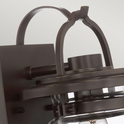 Quintiesse - Vonkajšie nástenné svietidlo LASALLE S 1xE27/60W/230V IP44 bronzové