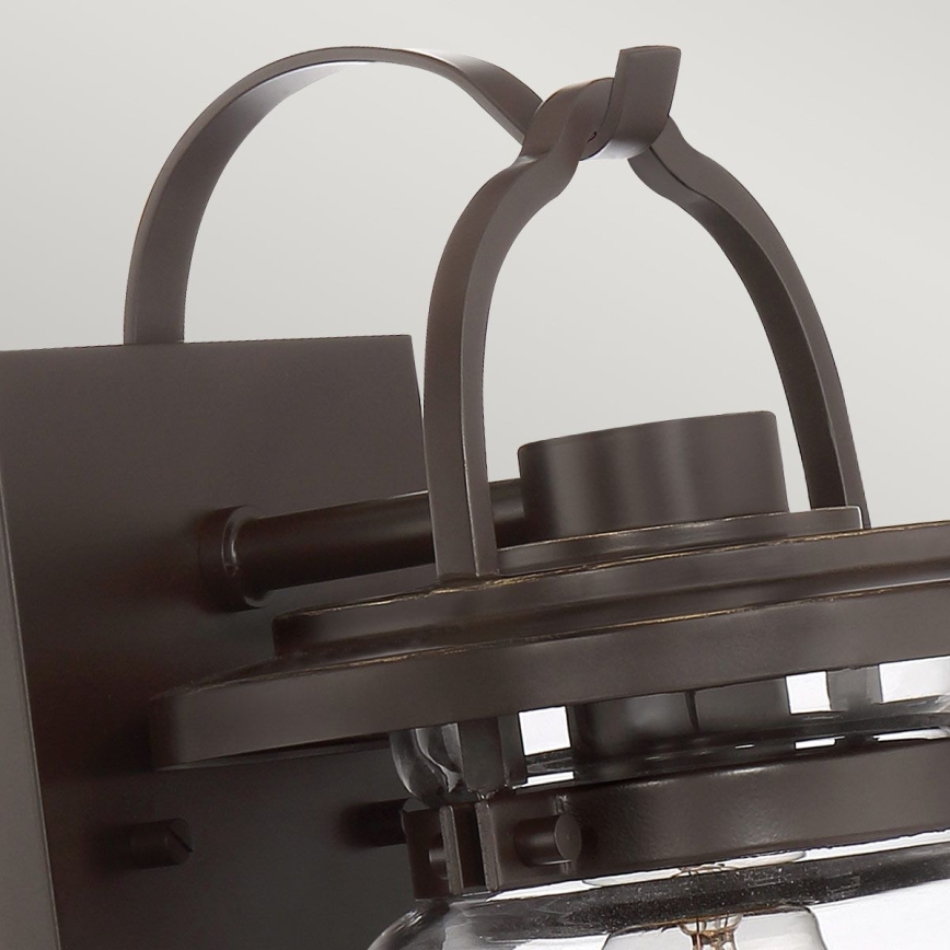 Quintiesse - Vonkajšie nástenné svietidlo LASALLE S 1xE27/60W/230V IP44 bronzové