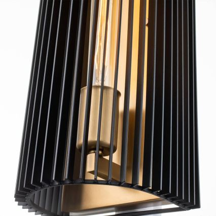 Quintiesse - Nástenné svietidlo LINARA 1xE27/60W/230V čierna/zlatá