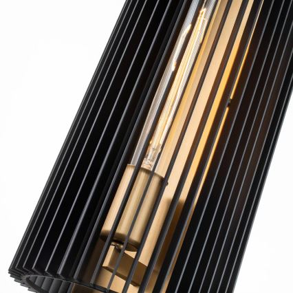 Quintiesse - Nástenné svietidlo LINARA 1xE27/60W/230V čierna/zlatá
