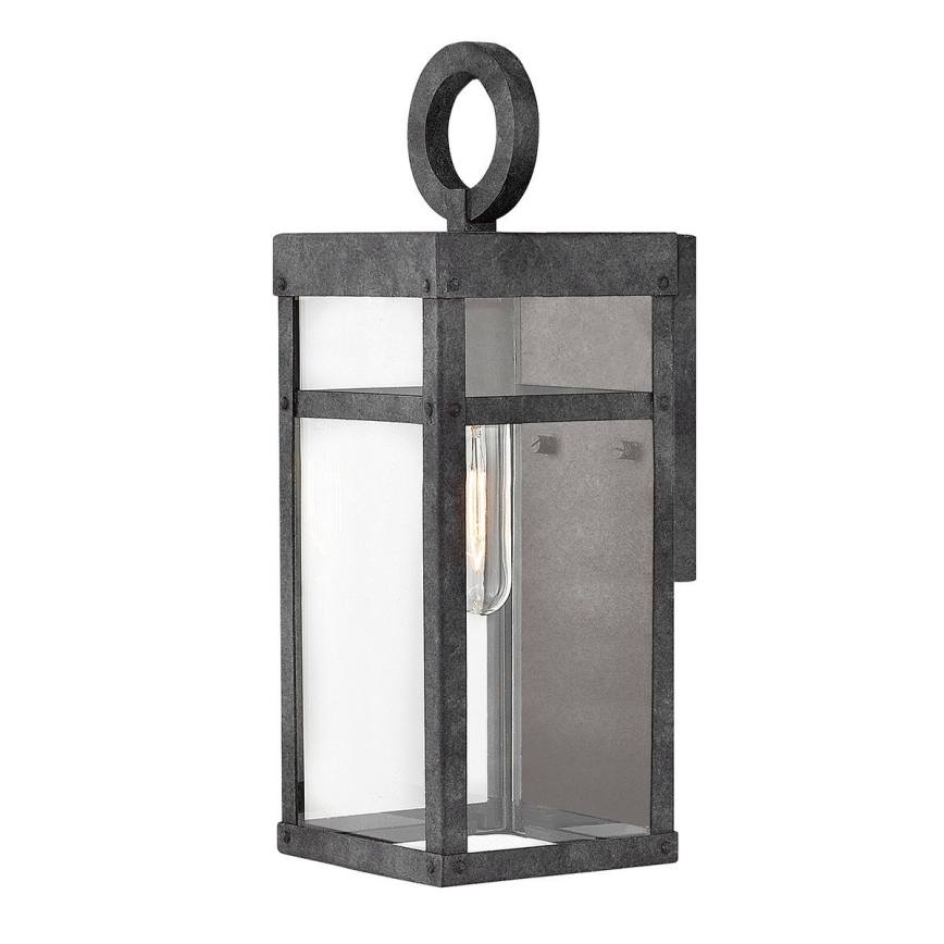 Quintiesse - Vonkajšie nástenné svietidlo PORTER S 1xE27/60W/230V IP44 čierna