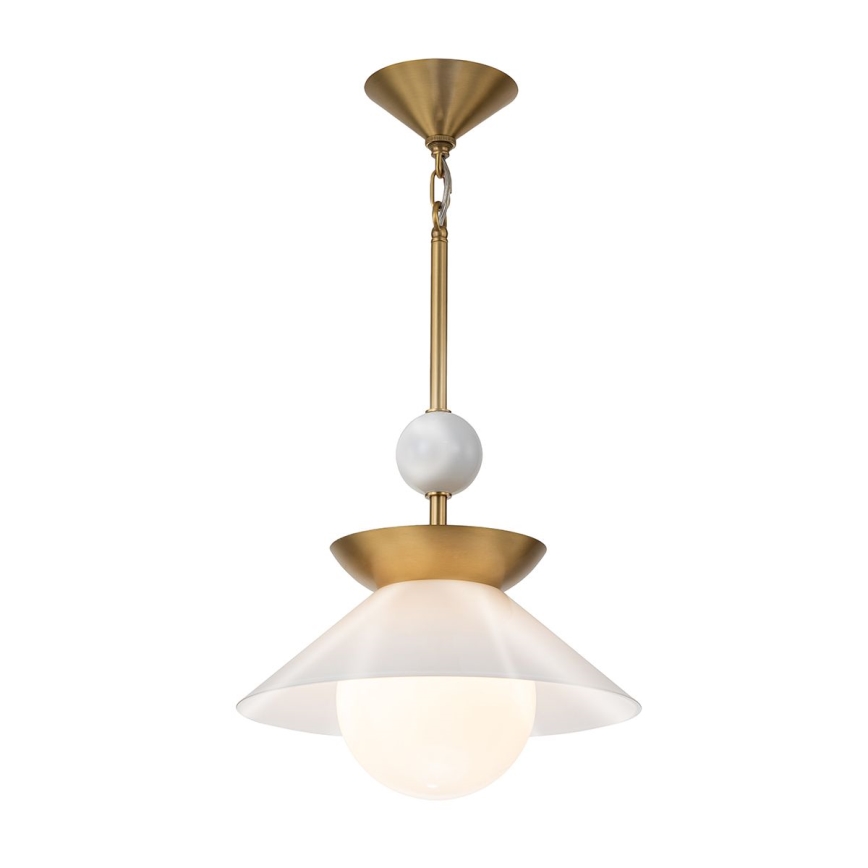 Quintiesse - Luster na tyči SAUCER M 1xE27/40W/230V priemer 36,6 cm zlatá