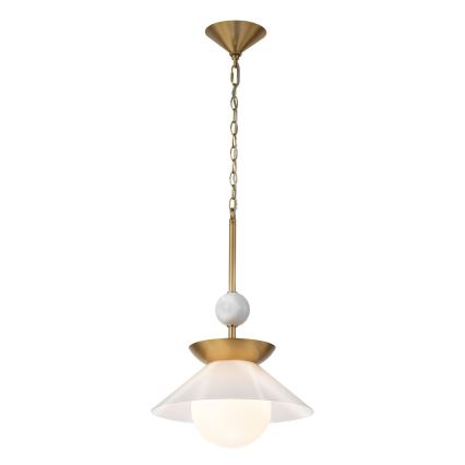 Quintiesse - Luster na tyči SAUCER M 1xE27/40W/230V priemer 36,6 cm zlatá