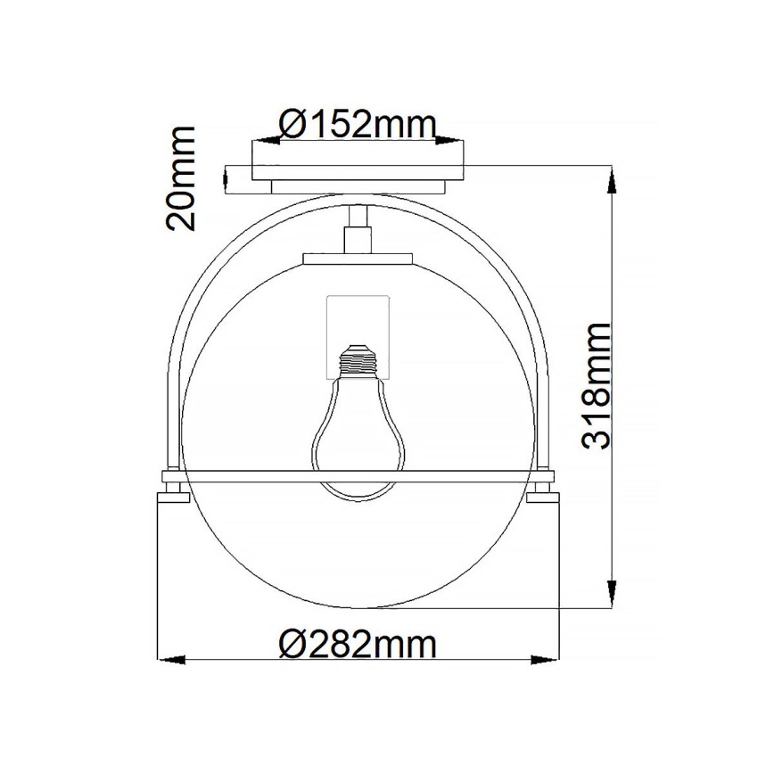 Quintiesse - Stropné svietidlo SOMERSET 1xE27/60W/230V pr. 28,2 cm zlaté