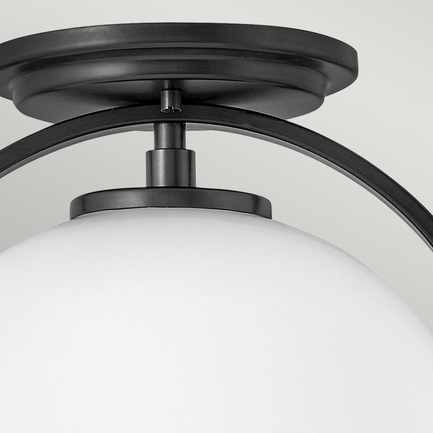 Quintiesse - Stropné svietidlo SOMERSET 1xE27/60W/230V priemer 28,2 cm čierne