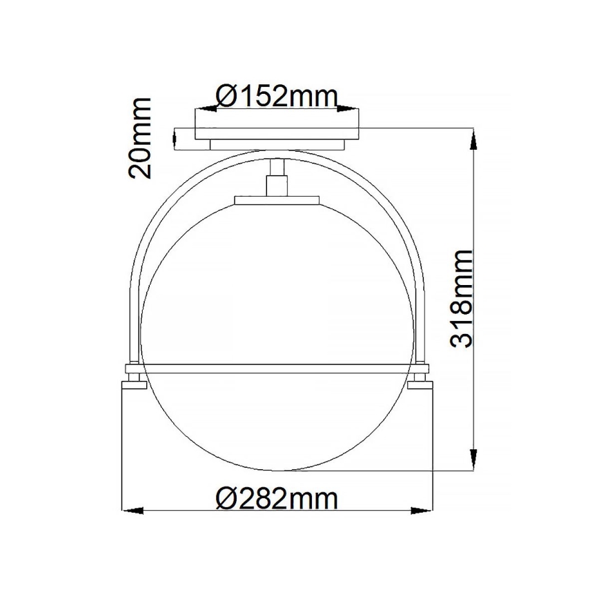 Quintiesse - Stropné svietidlo SOMERSET 1xE27/60W/230V priemer 28,2 cm čierne