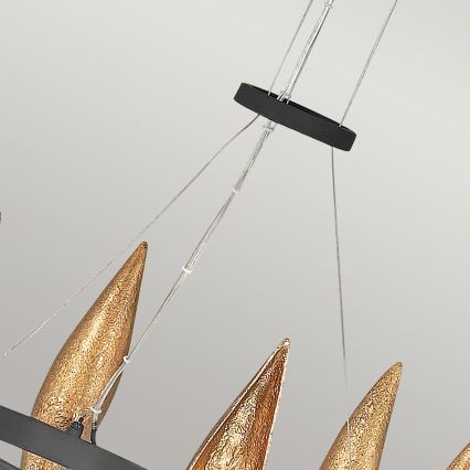 Quintiesse - Luster na lanku WILLOW 6xE14/40W/230V, priemer 61 cm, zlatá/čierna