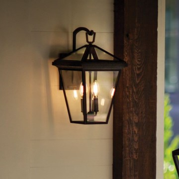 Quintiesse - Vonkajšie nástenné svietidlo ALFORD M 2xE14/40W/230V IP44 čierne