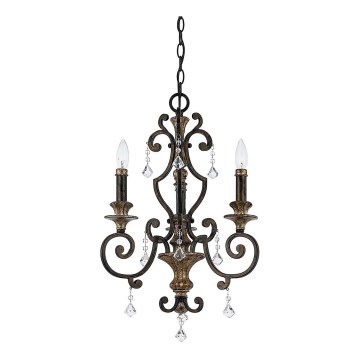 Quoizel - Luster na reťazi MARQUETTE 3xE14/60W/230V bronzový