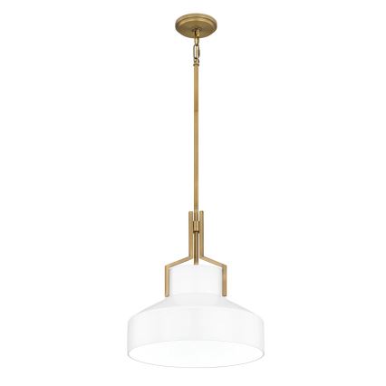 Quoizel - Luster na tyči BRECKEN 2xE27/60W/230V zlatá/biela
