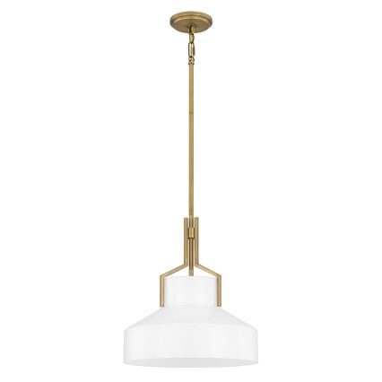 Quoizel - Luster na tyči BRECKEN 2xE27/60W/230V zlatá/biela