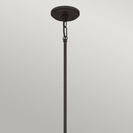 Quoizel - Luster na tyči BRECKEN 2xE27/60W/230V čierna/biela