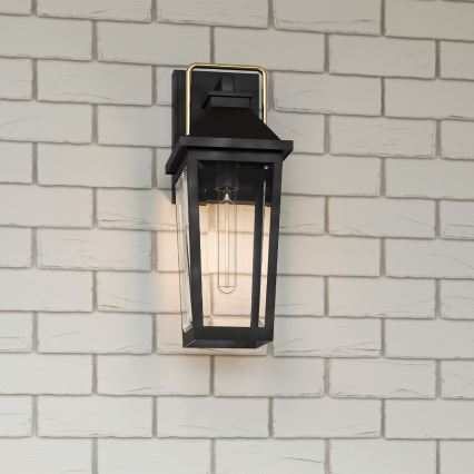 Quoizel - Vonkajšie nástenné svietidlo BUCKLEY 1xE27/40W/230V IP44 čierna