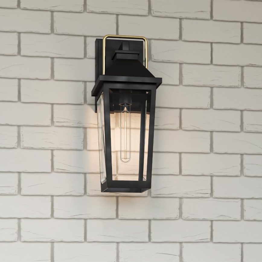 Quoizel - Vonkajšie nástenné svietidlo BUCKLEY 1xE27/40W/230V IP44 čierna