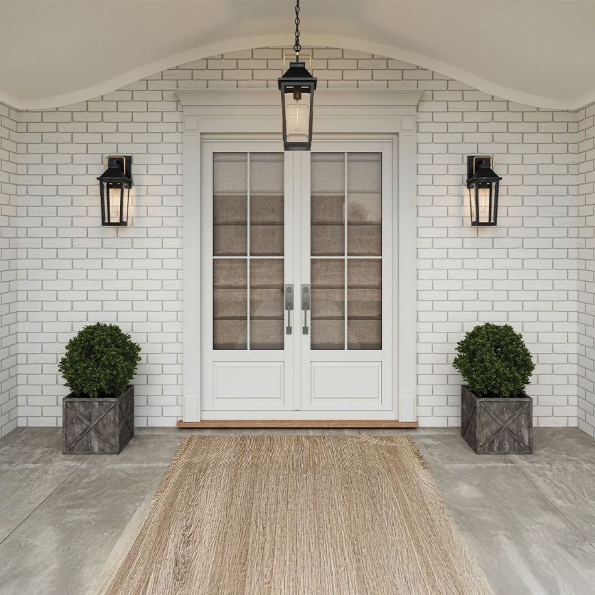 Quoizel - Vonkajšie nástenné svietidlo BUCKLEY M 1xE27/40W/230V IP44 čierna