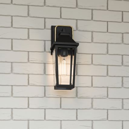 Quoizel - Vonkajšie nástenné svietidlo BUCKLEY 1xE27/40W/230V IP44 čierna