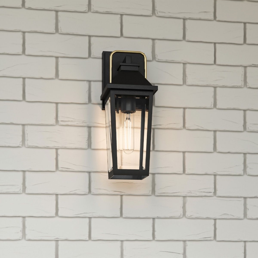 Quoizel - Vonkajšie nástenné svietidlo BUCKLEY 1xE27/40W/230V IP44 čierna