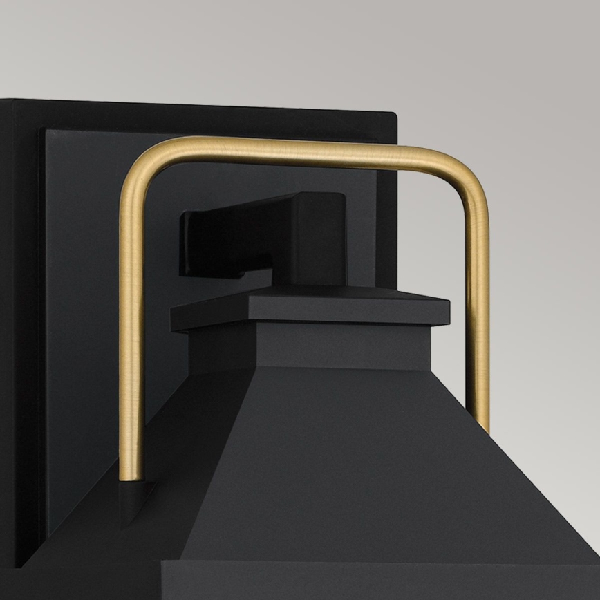 Quoizel - Vonkajšie nástenné svietidlo BUCKLEY S 1xE27/40W/230V IP44 čierna