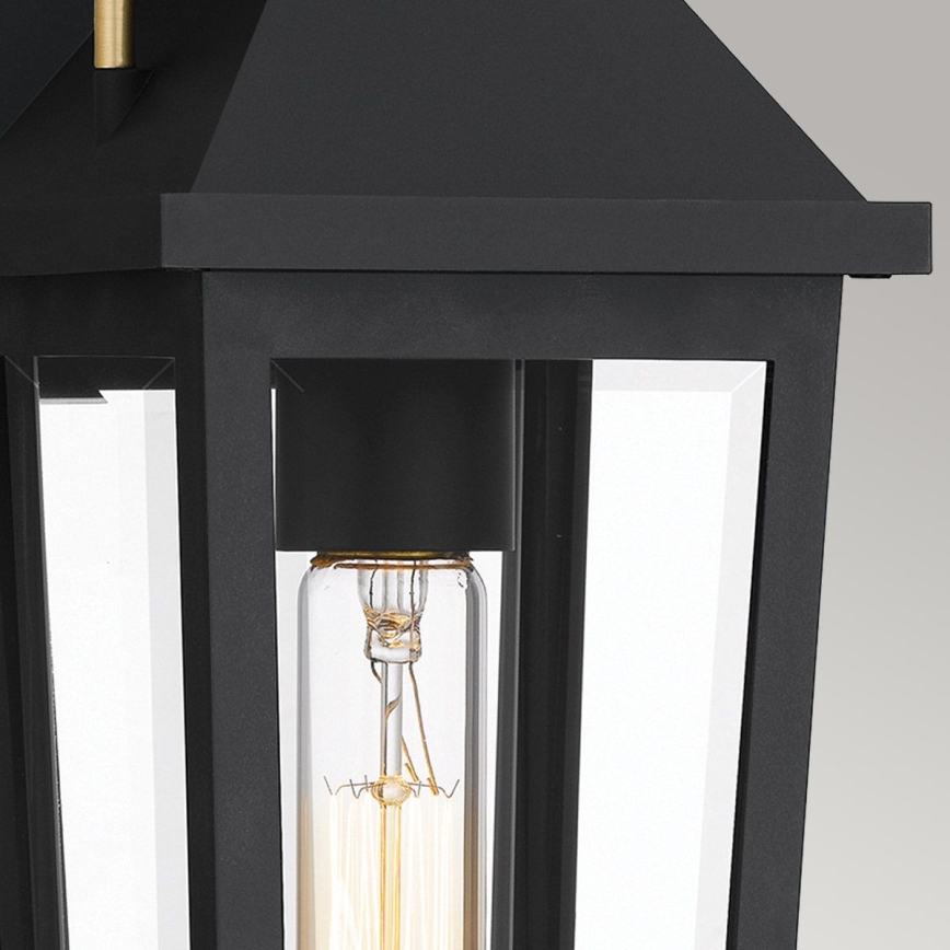 Quoizel - Vonkajšie nástenné svietidlo BUCKLEY S 1xE27/40W/230V IP44 čierna