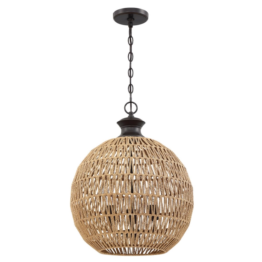 Quoizel - Závesný luster na reťazi CASABLANCA 3xE27/60W/230V hnedý