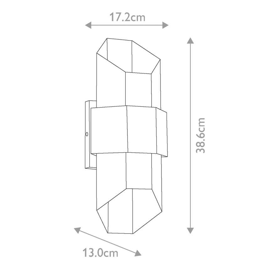 Quoizel - LED Vonkajšie nástenné svietidlo CHASM 2xLED/5,5W/230V IP44