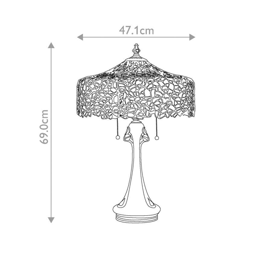 Quoizel - Stolná lampa COBALT 3xE27/60W/230V