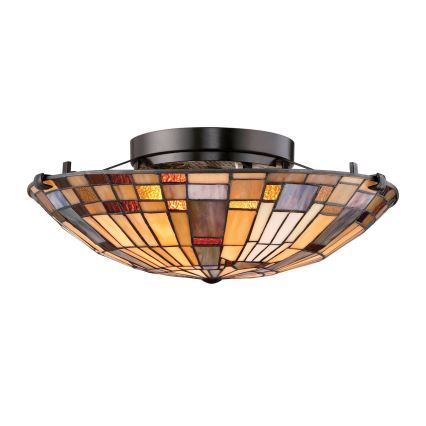 Quoizel - Stropné svietidlo INGLENOOK 2xE27/60W/230V pr. 40,7 cm